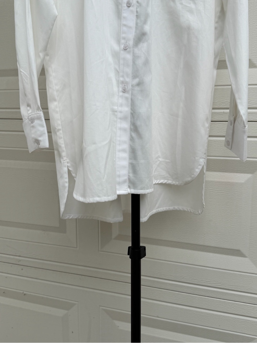 Hara White Organic Cotton Embroidered Goddess Button Down Tunic Shirt L NWT - Picture 14 of 17